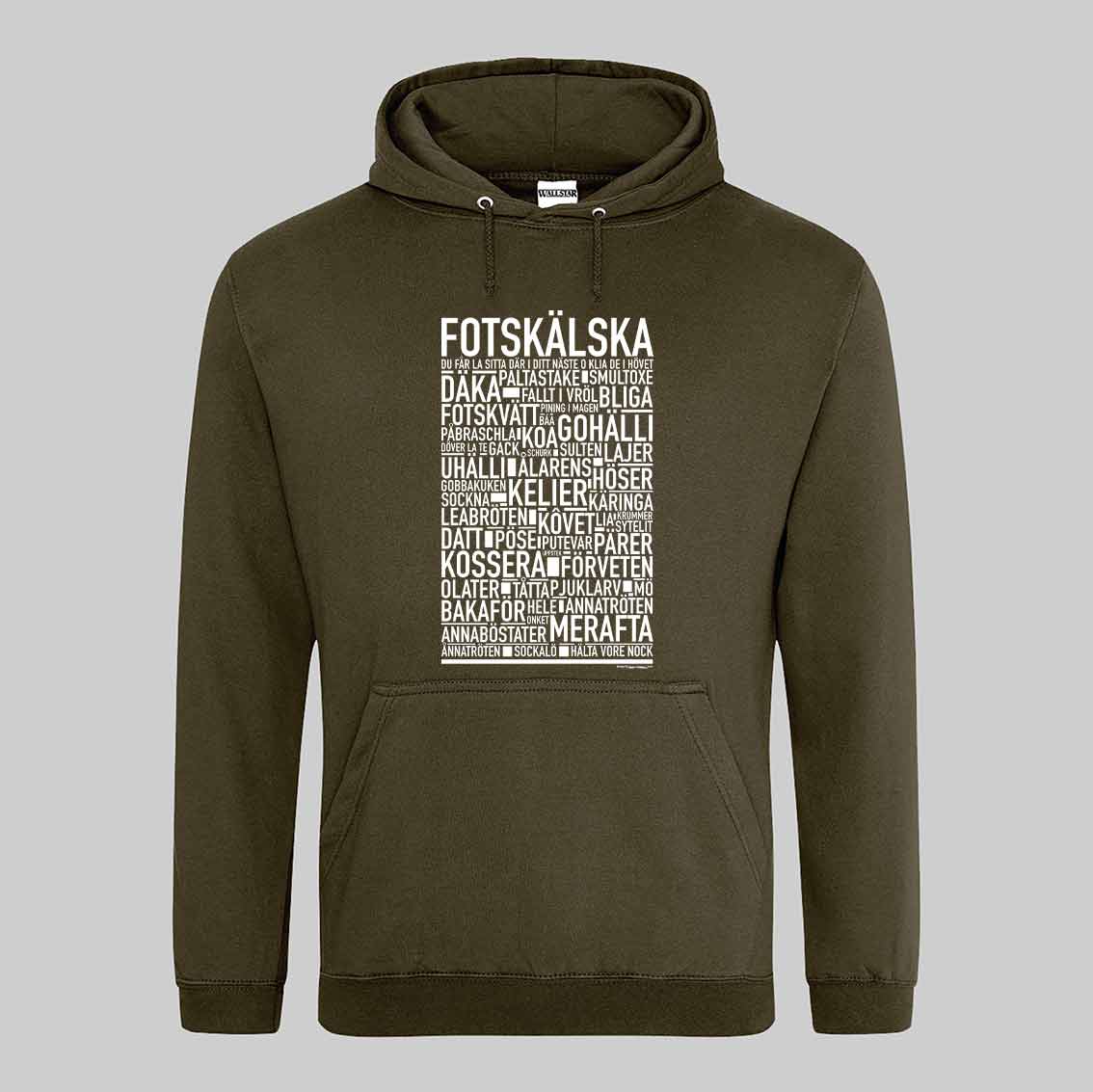 Fotskälska Dialekt Text Hoodie