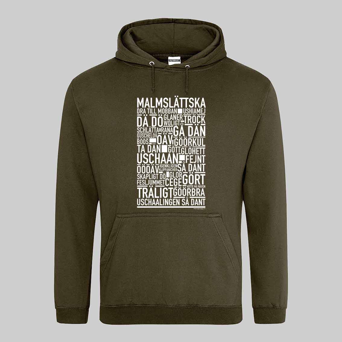 Malmslättska Dialekt Text Hoodie