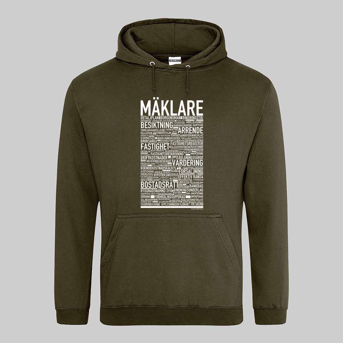 Mäklare Text Hoodie