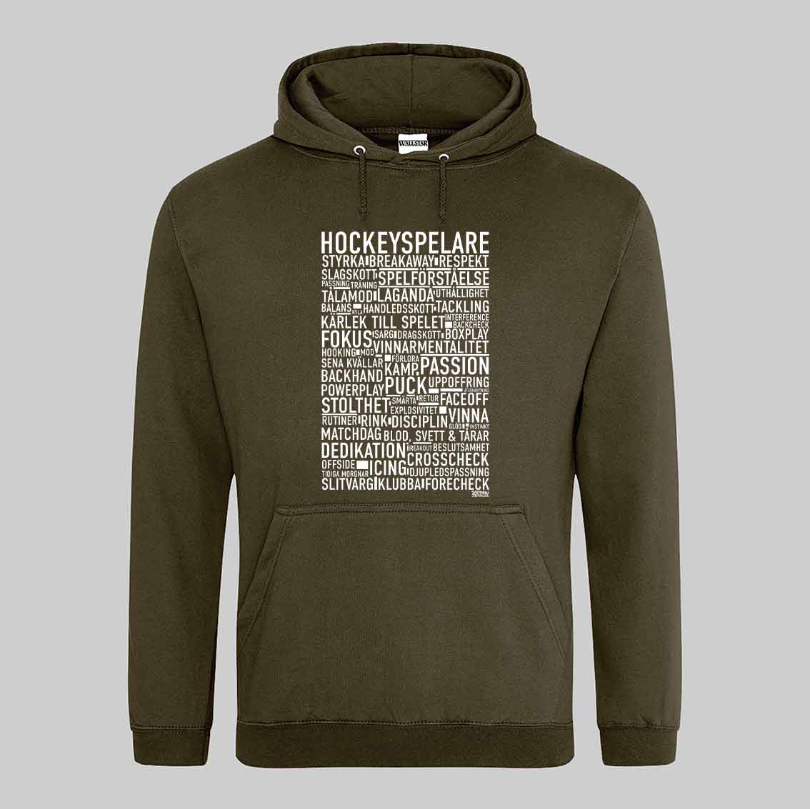 Hockeyspelare Text Hoodie