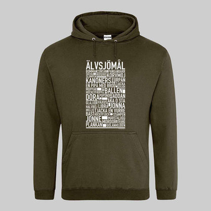 Älvsjömål Dialekt Text Hoodie