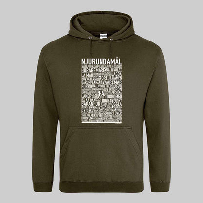 Njurundamål Dialekt Text Hoodie