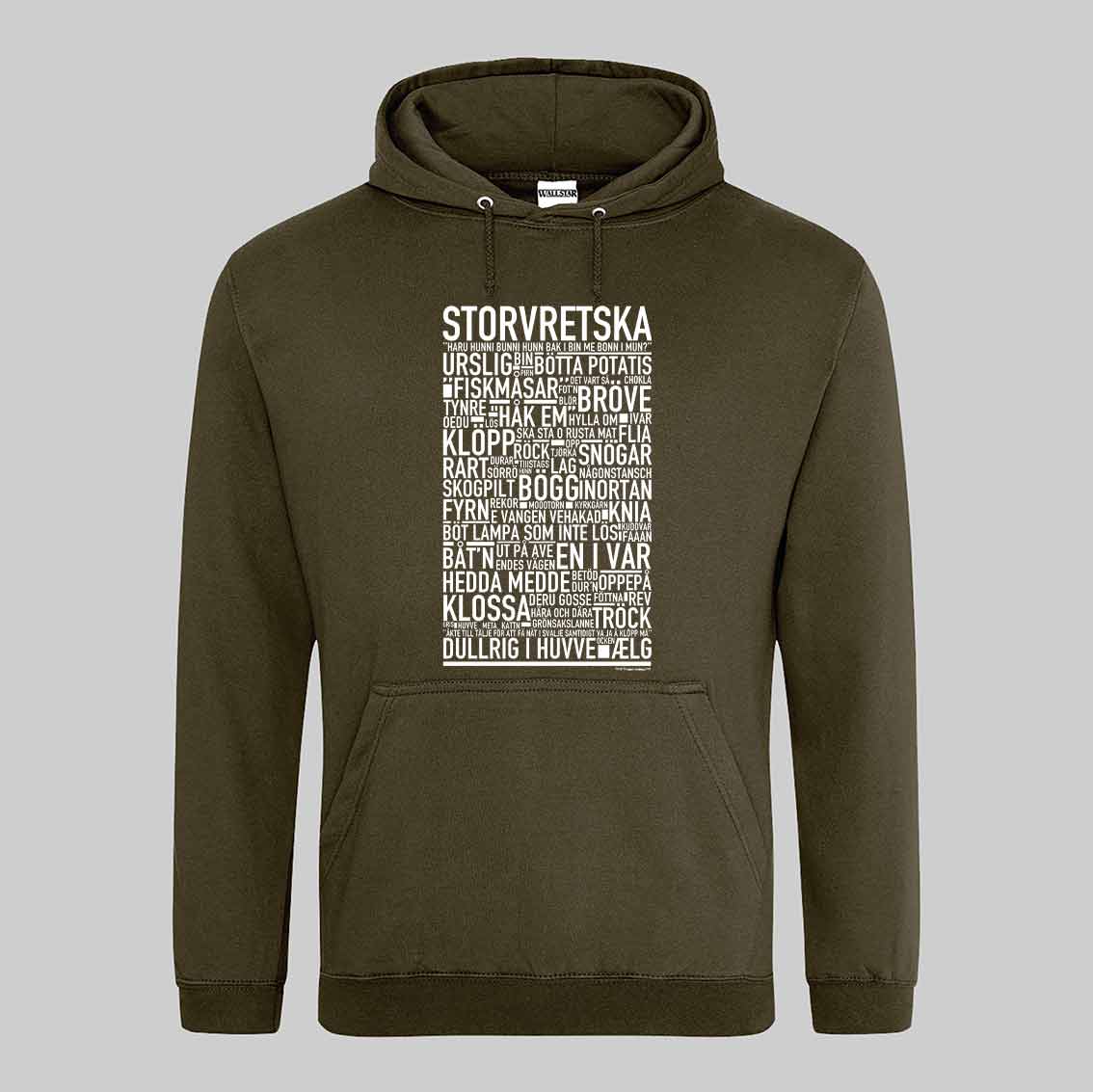 Storvretska Dialekt Text Hoodie