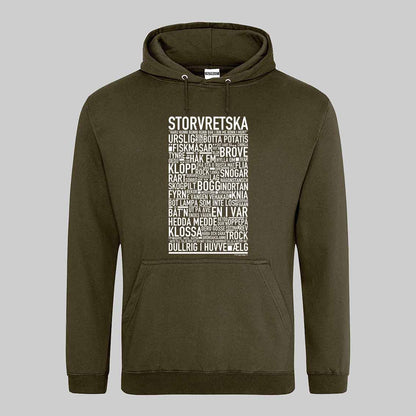 Storvretska Dialekt Text Hoodie
