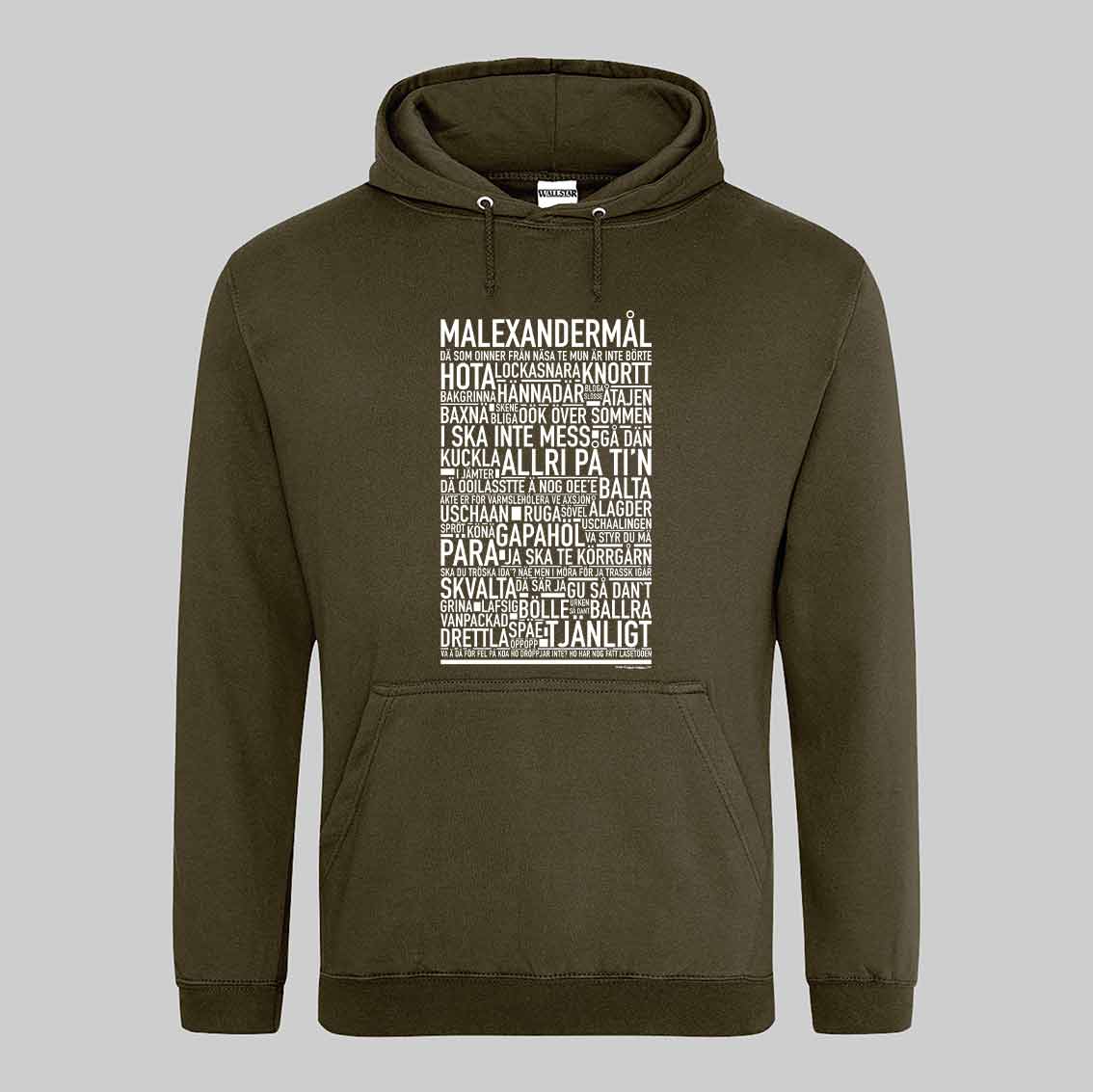 Malexandermål Dialekt Text Hoodie