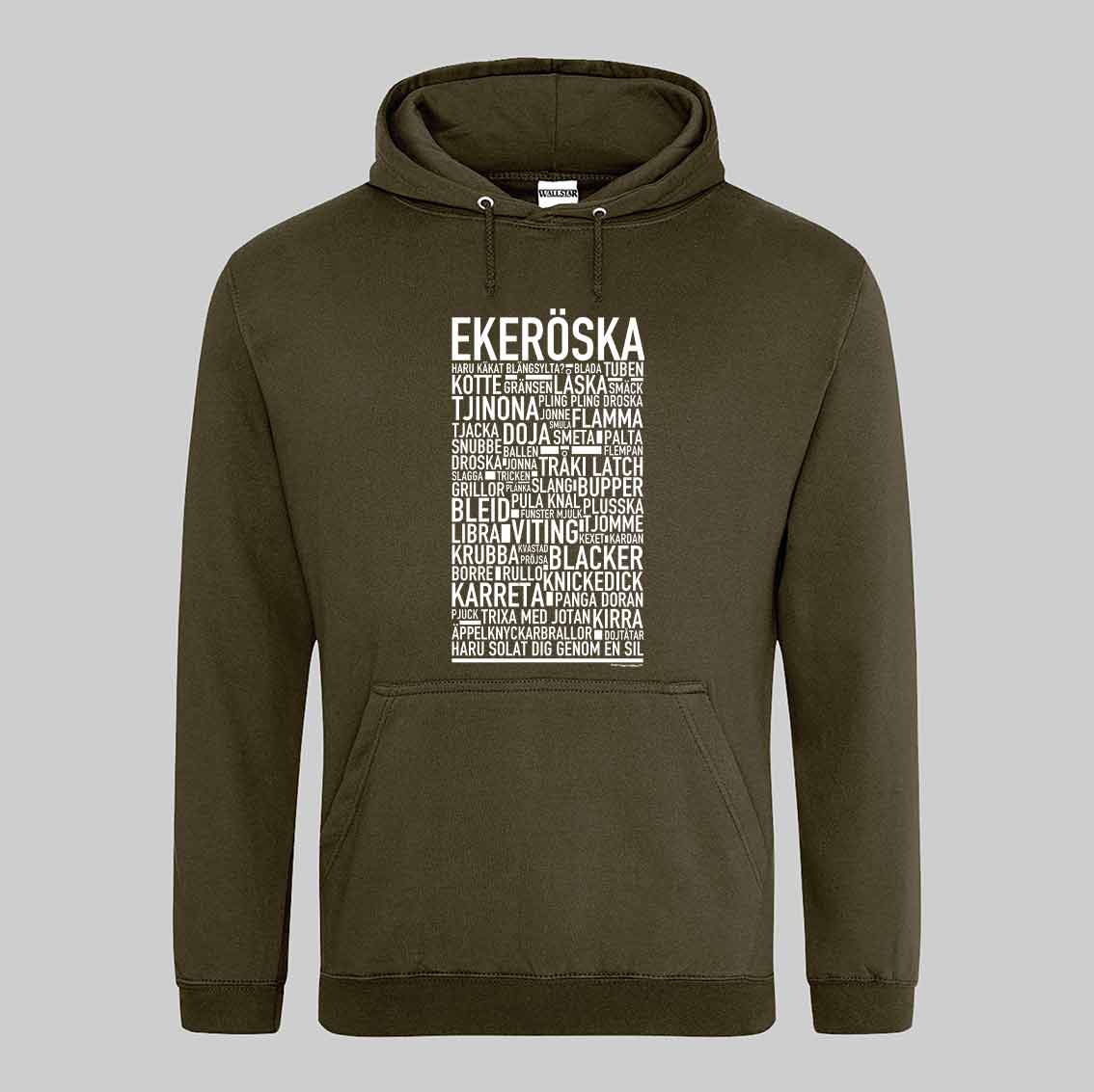 Ekeröska Dialekt Text Hoodie