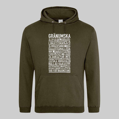 Gränumska Dialekt Text Hoodie