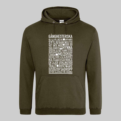 Gånghesterska Dialekt Text Hoodie