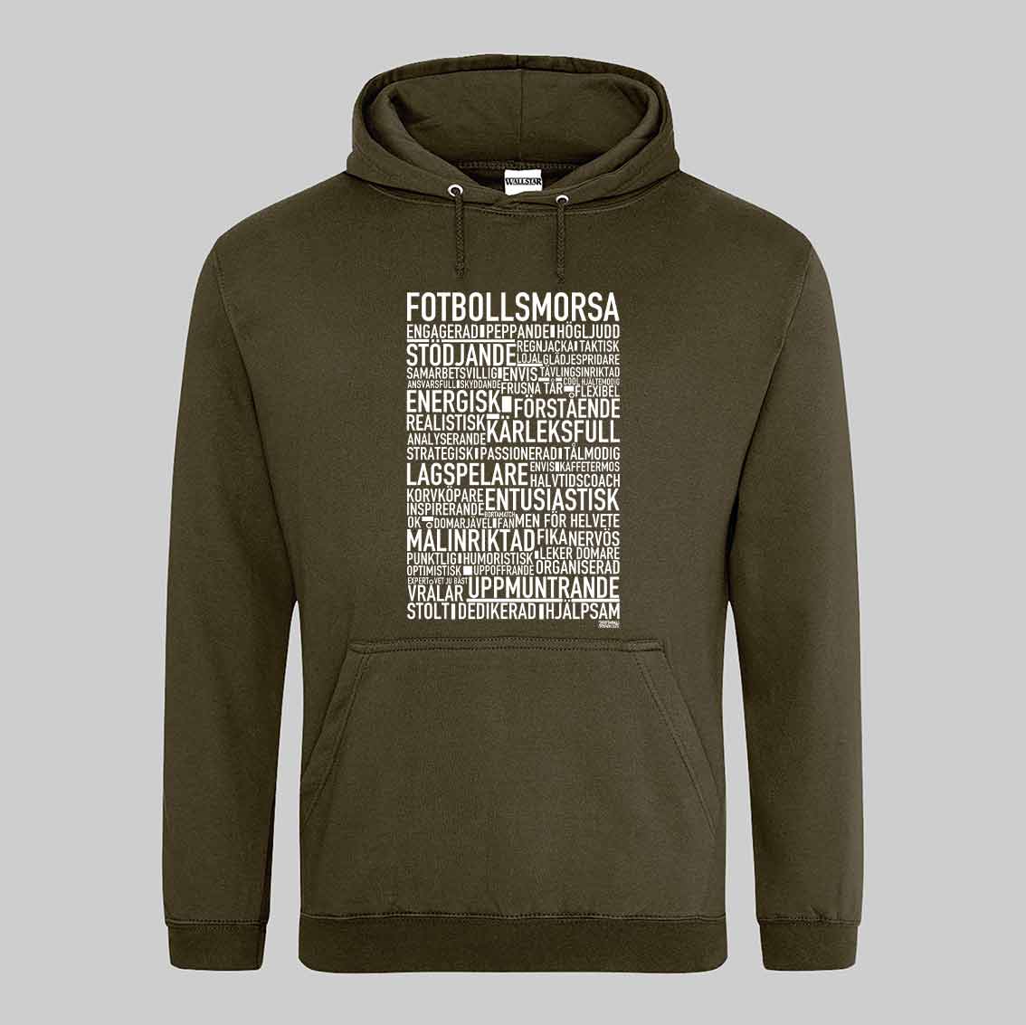 Fotbollsmorsa Text Hoodie