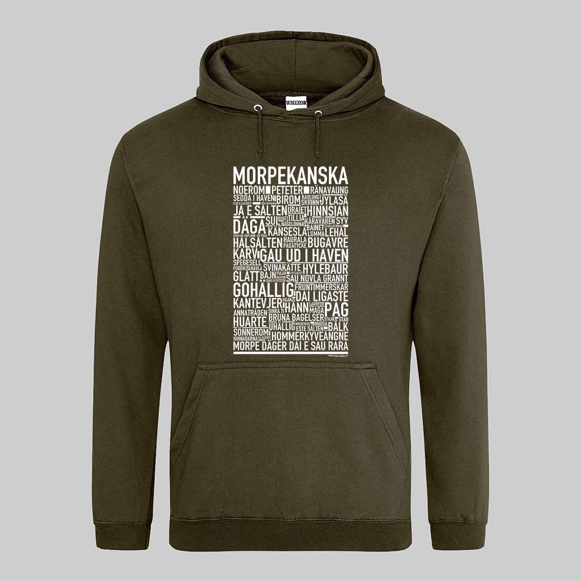 Morpekanska Dialekt Text Hoodie