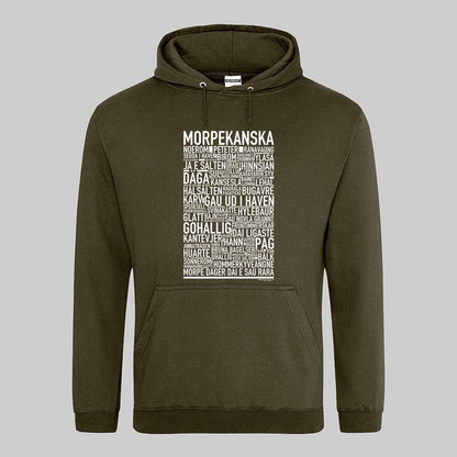 Morpekanska Dialekt Text Hoodie
