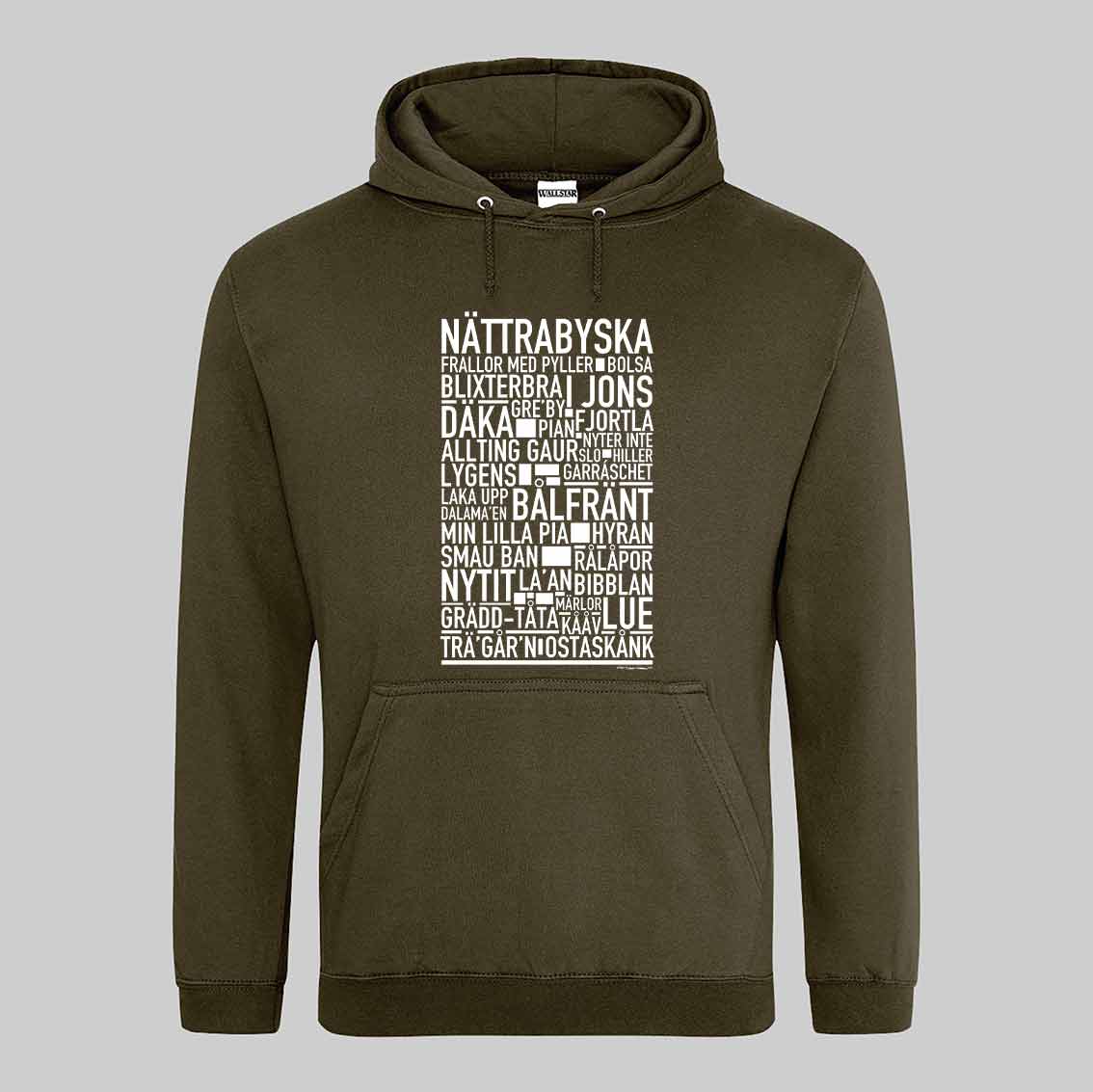Nättrabyska Dialekt Text Hoodie