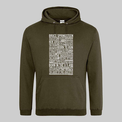 Bruce Springsteen Text Hoodie