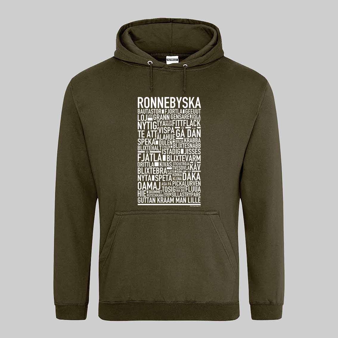 Ronnebyska Dialekt Text Hoodie