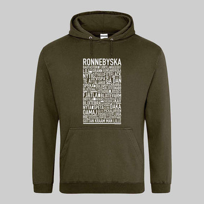 Ronnebyska Dialekt Text Hoodie