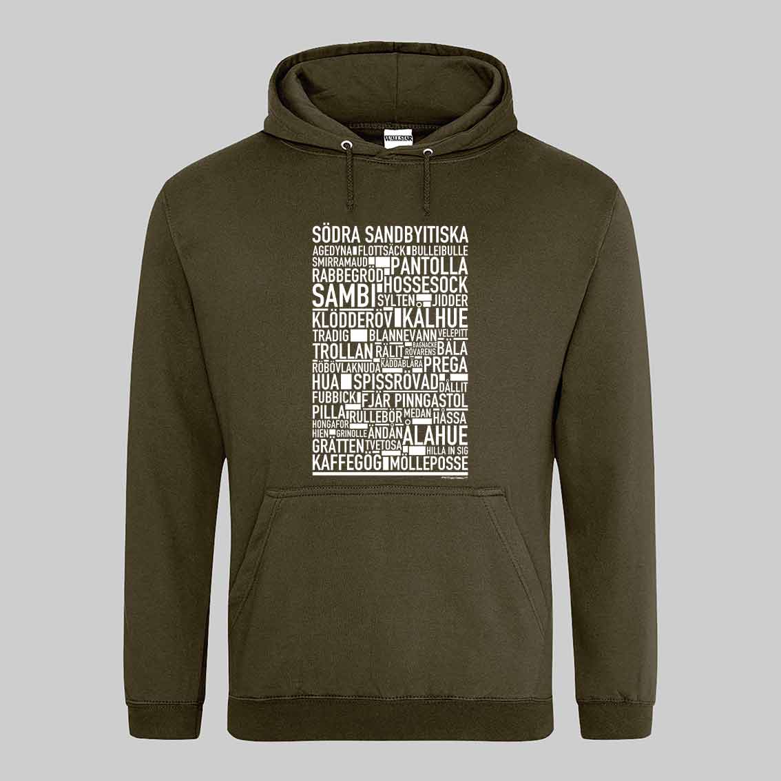 Södra Sandbyitiska Dialekt Text Hoodie