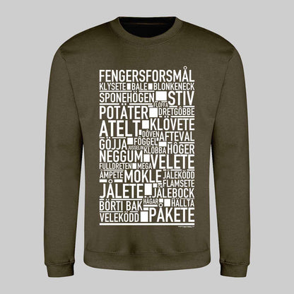 Fengersforsmål Dialekt Text Sweatshirt