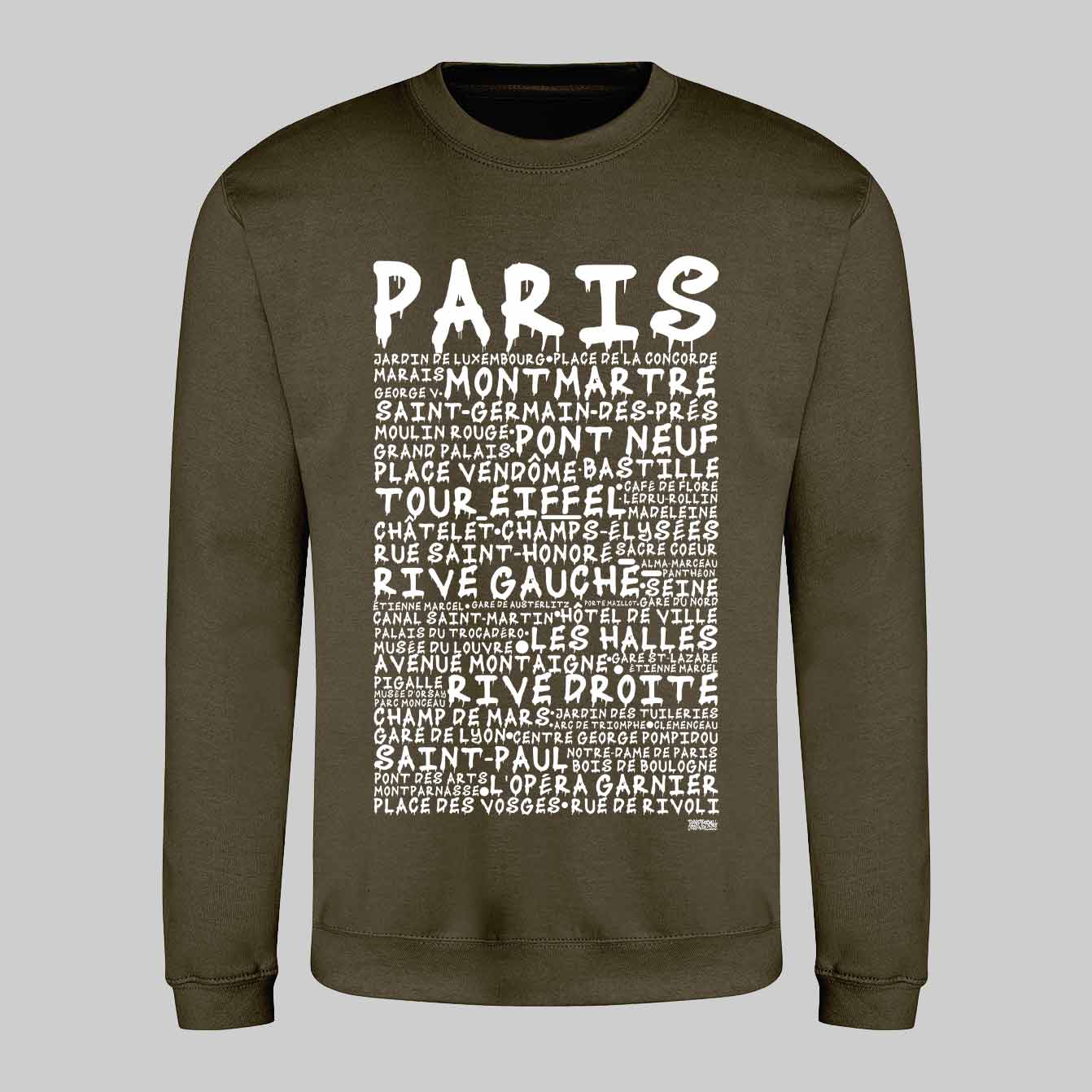 Paris Graffiti Text Sweatshirt
