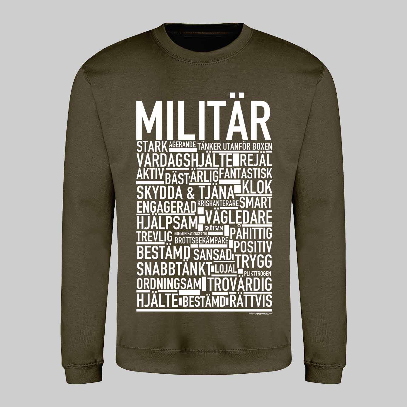 Militär Text Sweatshirt