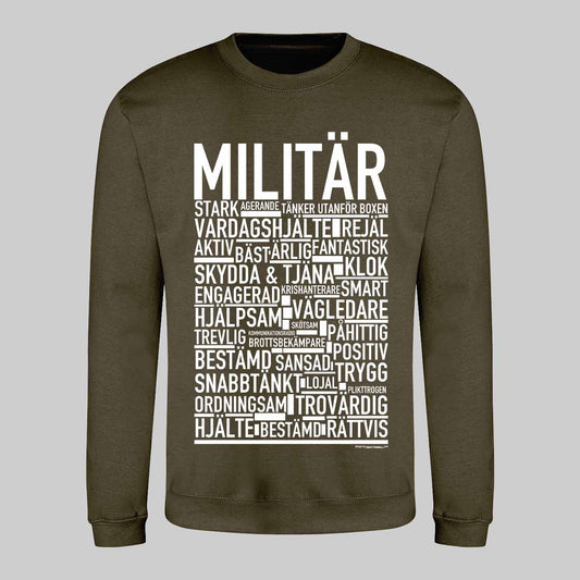 Militär Text Sweatshirt