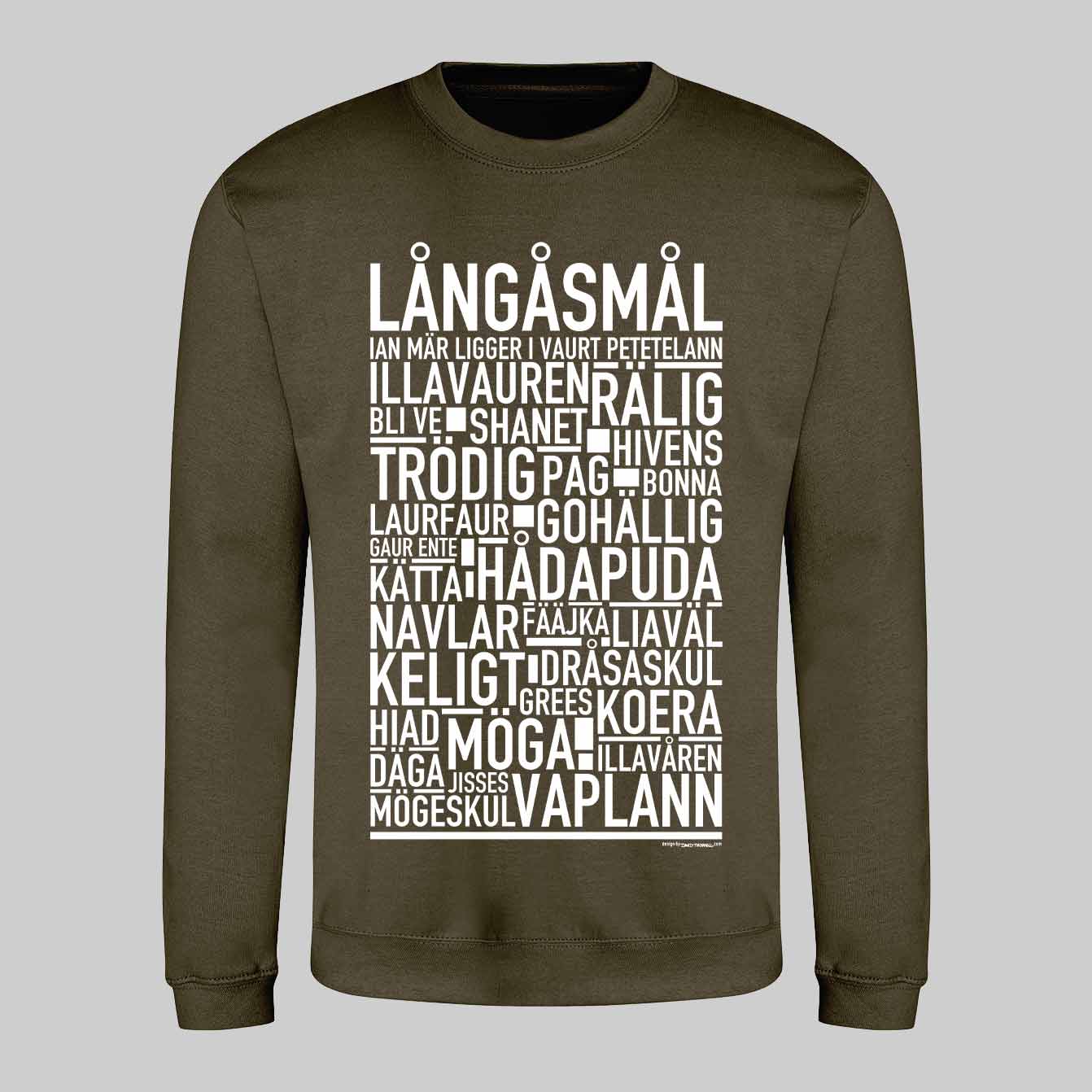 Långåsmål Dialekt Text Sweatshirt