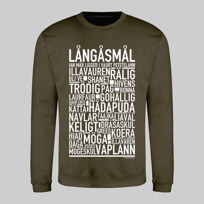 Långåsmål Dialekt Text Sweatshirt
