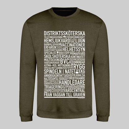 Distriktssköterska Text Sweatshirt
