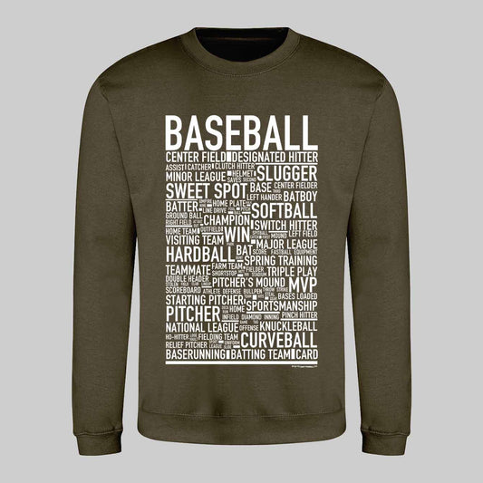 Baseball Text Sweatshirt