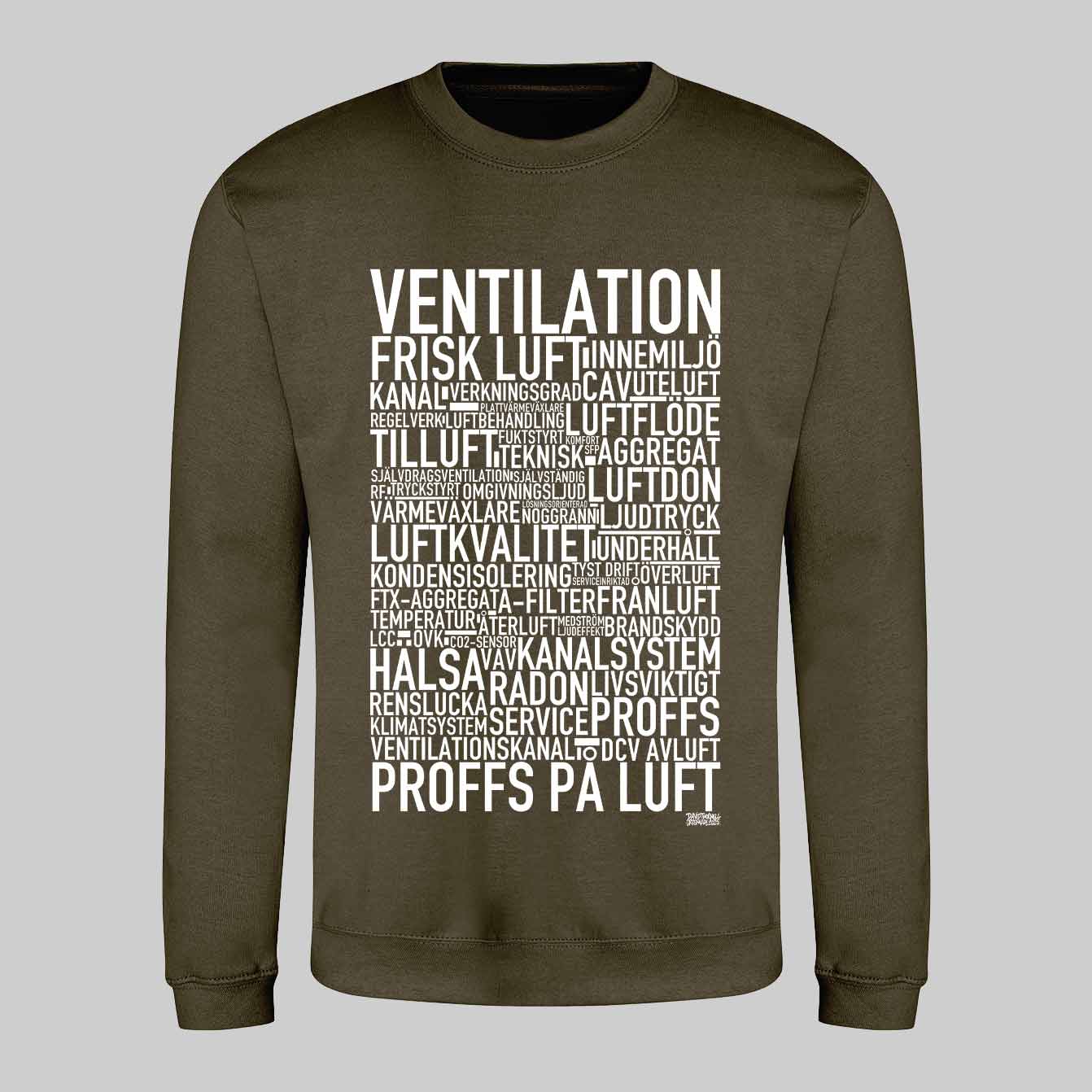 Ventilation Text Sweatshirt