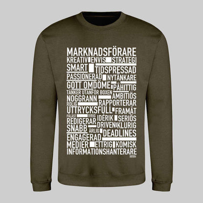 Marknadsförare Text Sweatshirt