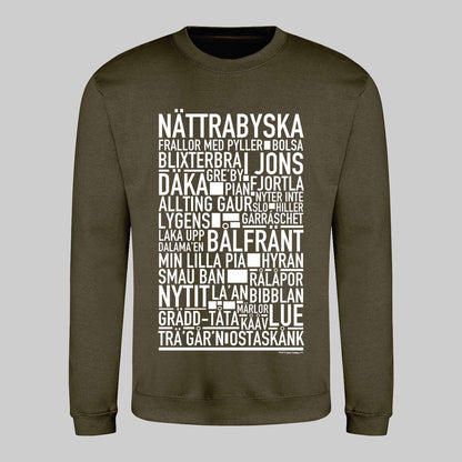 Nättrabyska Dialekt Text Sweatshirt