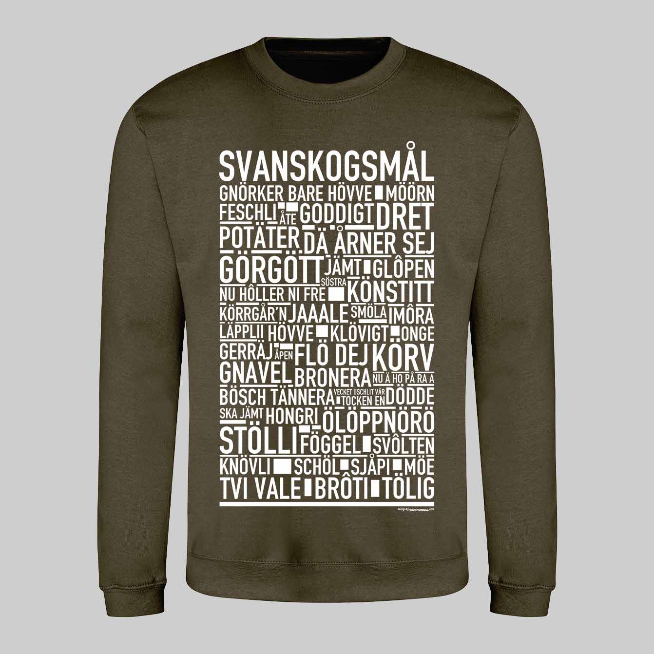 Svanskogsmål Dialekt Text Sweatshirt