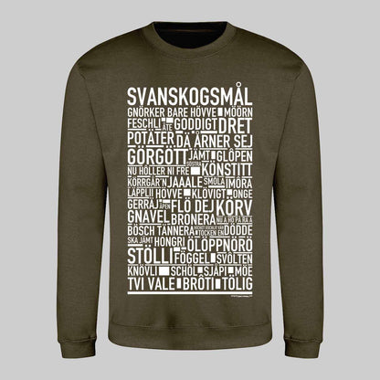 Svanskogsmål Dialekt Text Sweatshirt