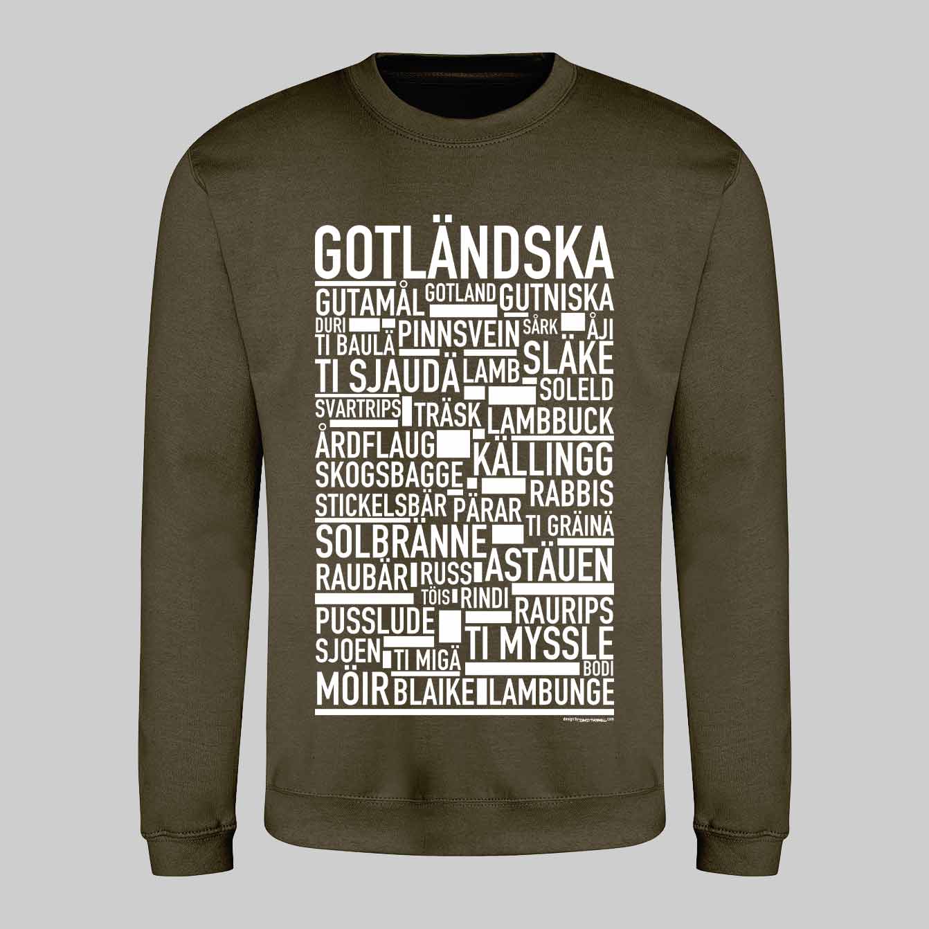 Gotländska Dialekt Text Sweatshirt