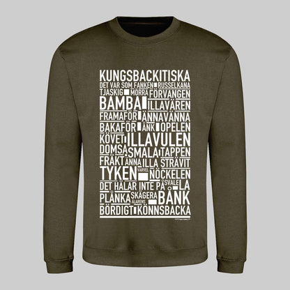 Kungsbackitiska Dialekt Text Sweatshirt