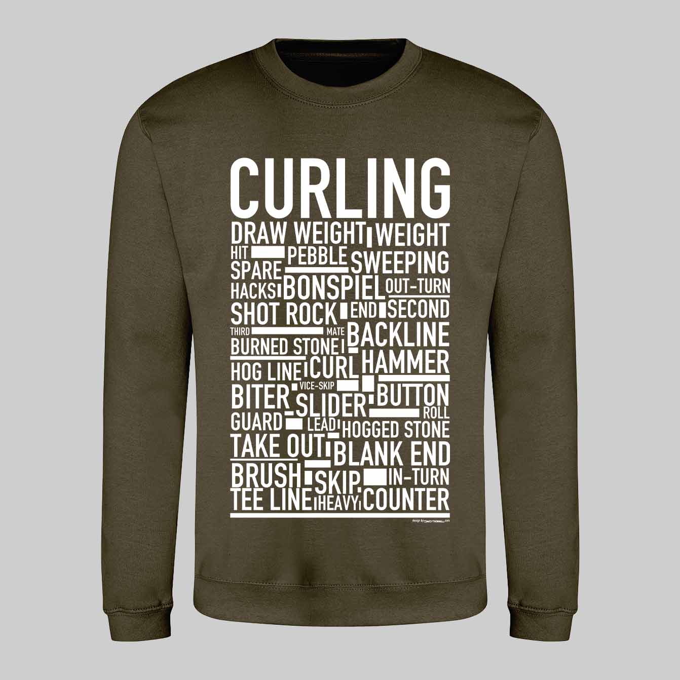 Curling Text Sweatshirt