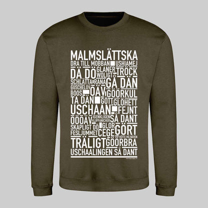 Malmslättska Dialekt Text Sweatshirt