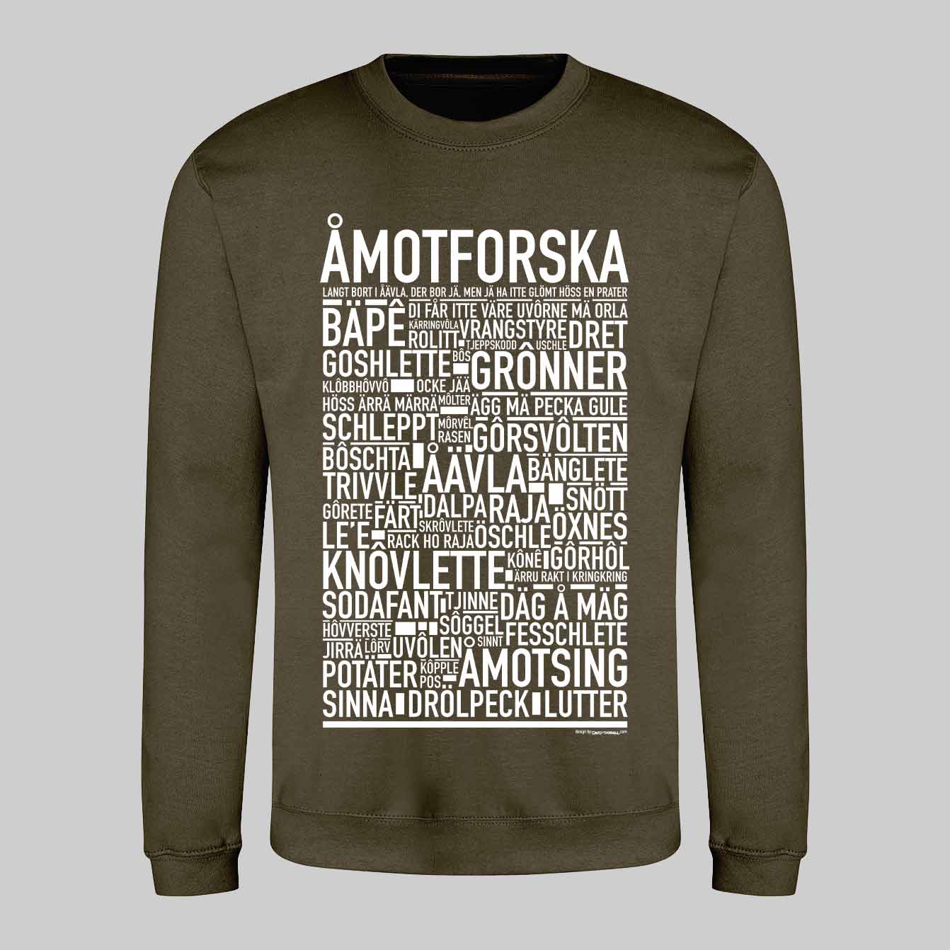 Åmotforska Dialekt Text Sweatshirt