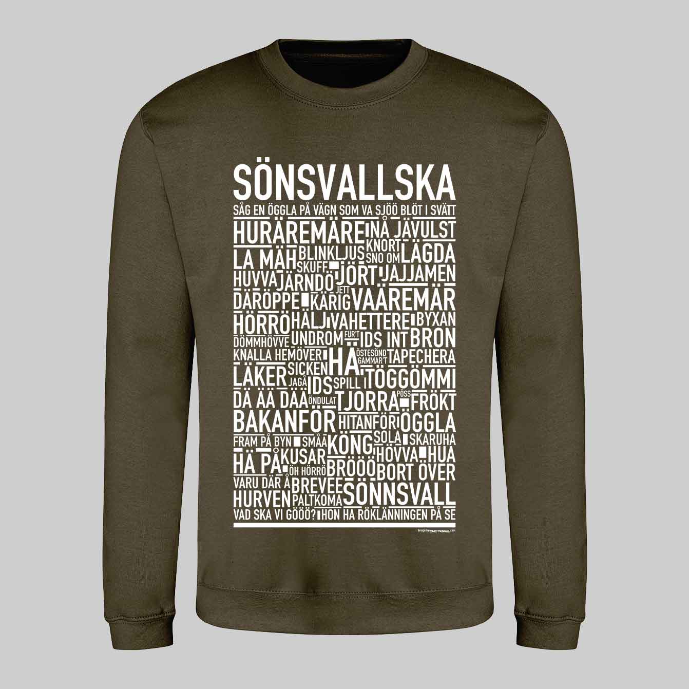 Sönsvallska Dialekt Text Sweatshirt
