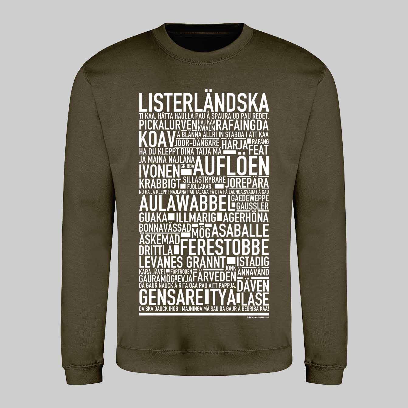 Listerländska Dialekt Text Sweatshirt