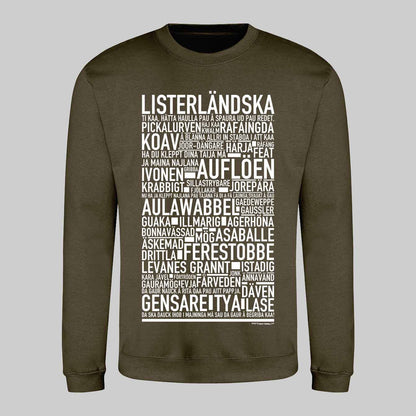 Listerländska Dialekt Text Sweatshirt