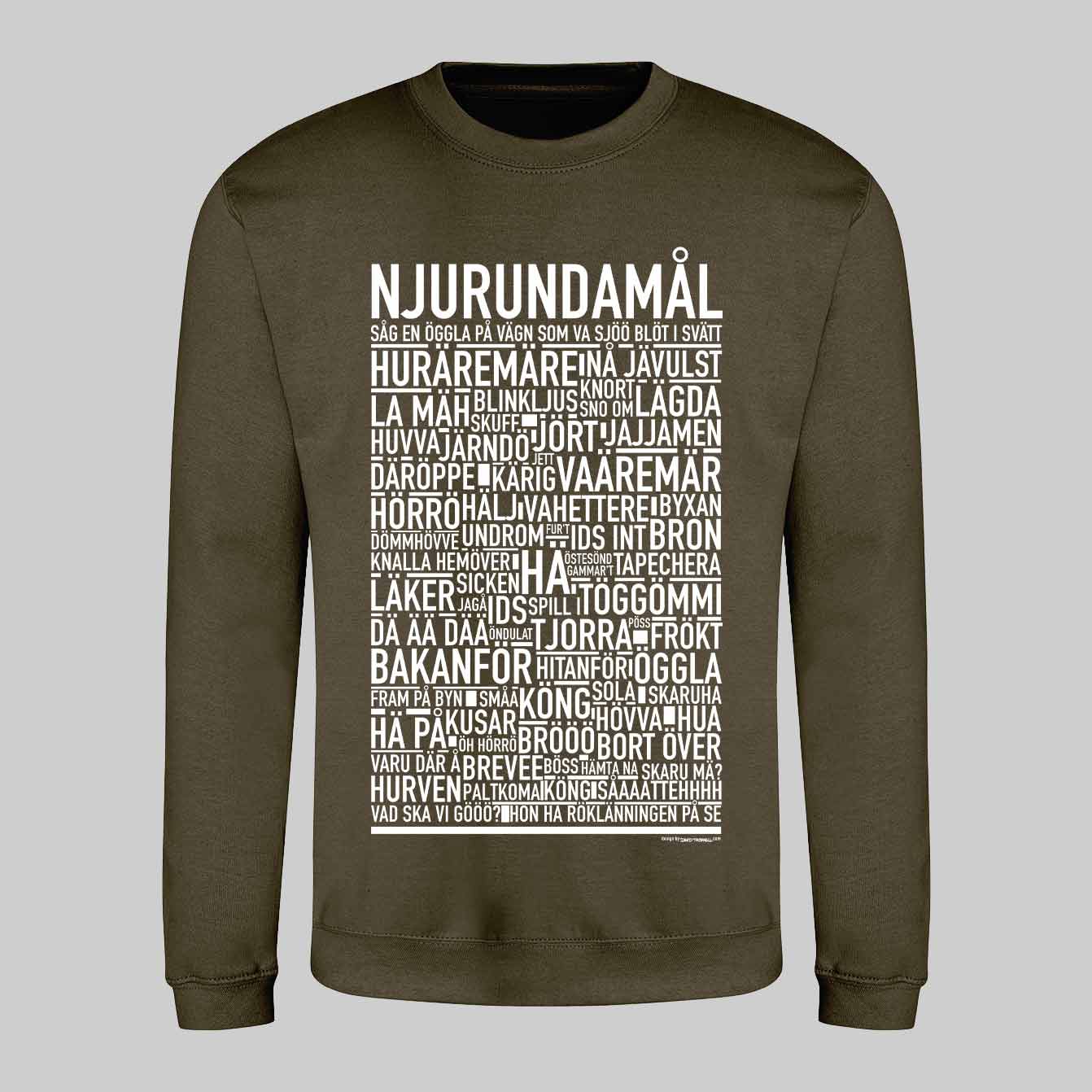 Njurundamål Dialekt Text Sweatshirt