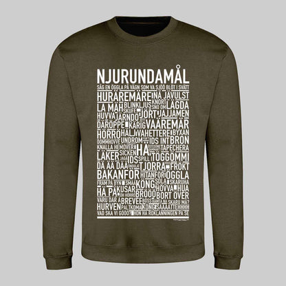 Njurundamål Dialekt Text Sweatshirt