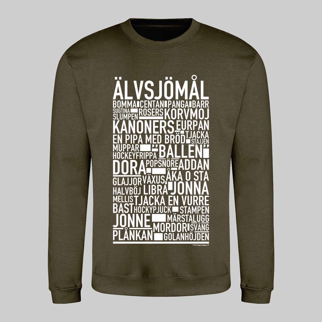 Älvsjömål Dialekt Text Sweatshirt