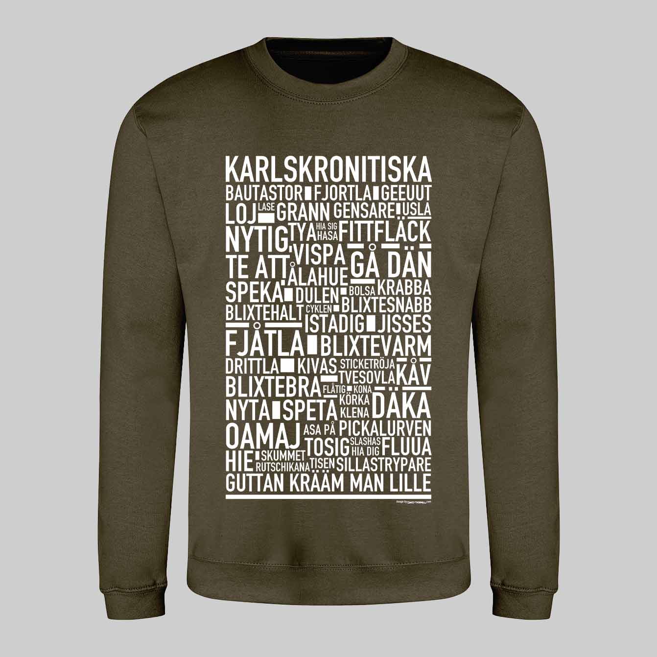 Karlskronitiska Dialekt Text Sweatshirt