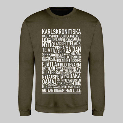 Karlskronitiska Dialekt Text Sweatshirt