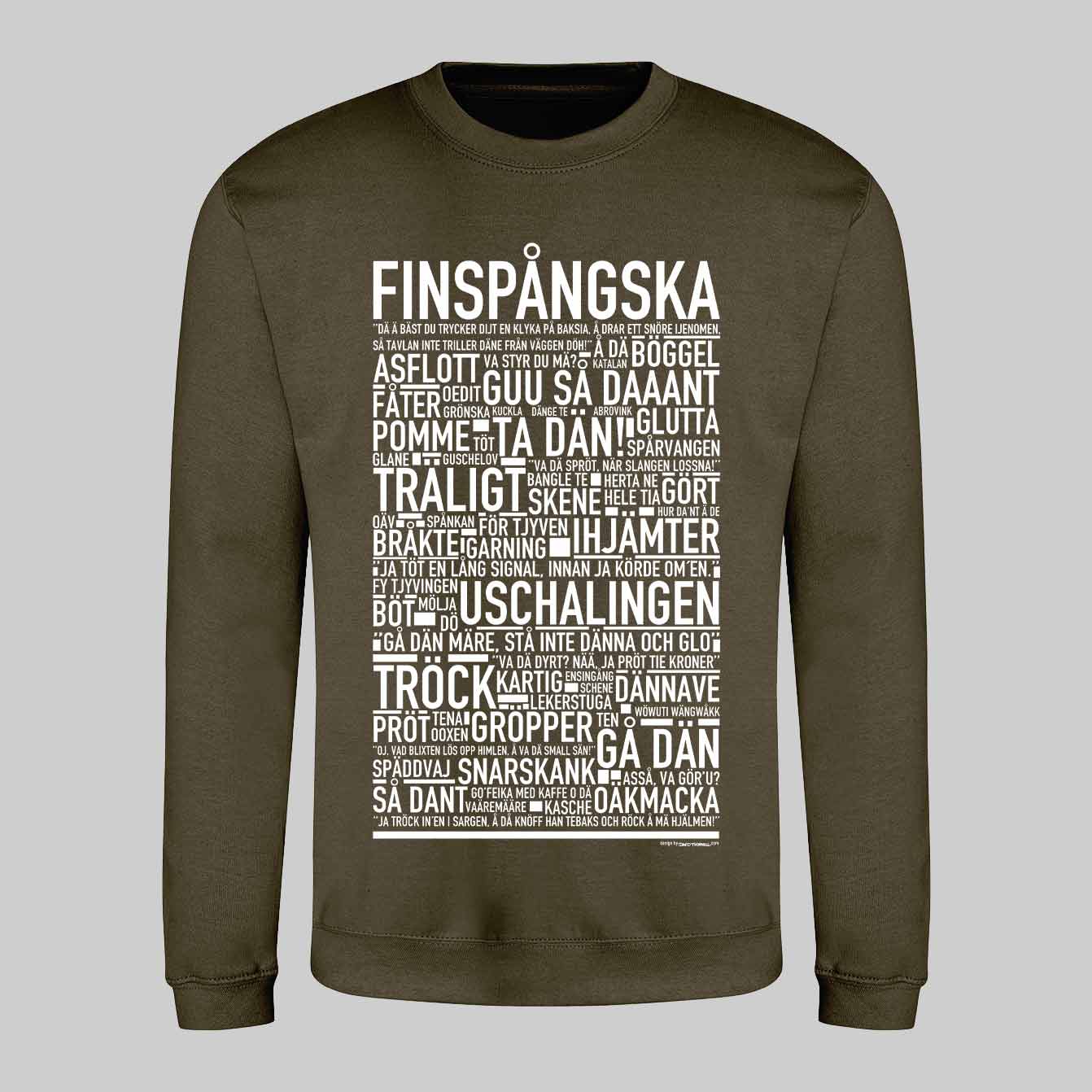 Finspångska Dialekt Text Sweatshirt