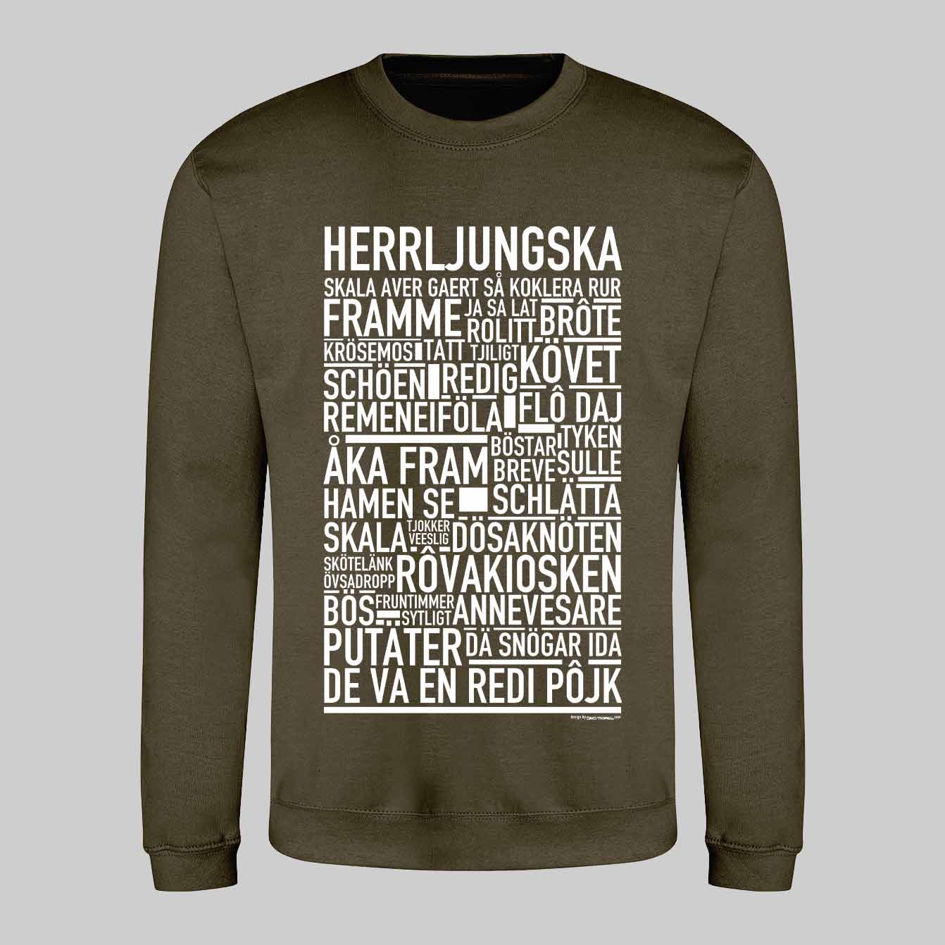 Herrljungska Dialekt Text Sweatshirt