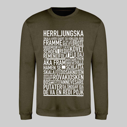 Herrljungska Dialekt Text Sweatshirt
