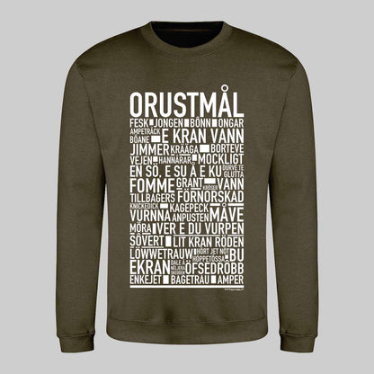 Orustmål Dialekt Text Sweatshirt
